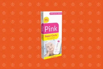 Test ciążowy płytkowy PINK Super Czuły, czułość 10 mIU/ml, 1 sztuka